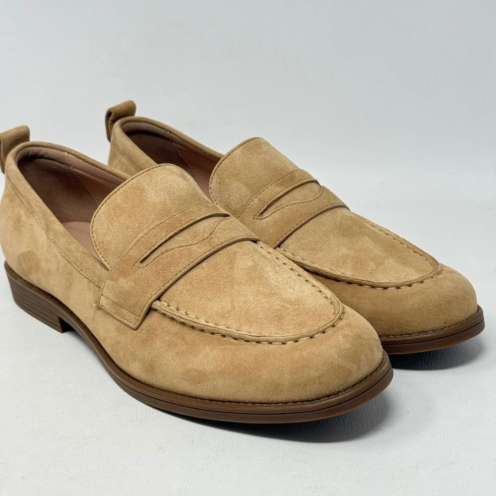 Cole Haan Stassi Biscuit Penny Loafer 9.5 Women Preppy Heritage Academia Suede
